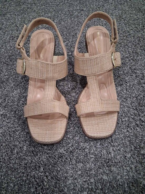 Adrienne Vittadini | Shoes | Adrienne Vittadini Papina  Adrienne Vittadini Raffia Block Heel Slingback Sandals – Size 11 (BNWT)